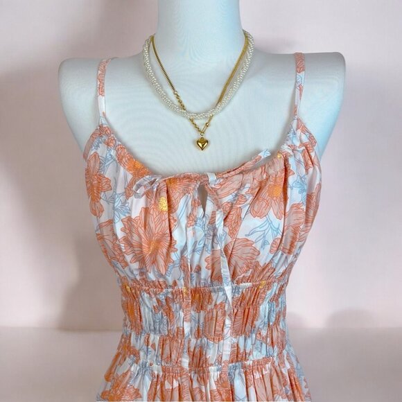 NWOT Lusana Mini Dress in Lotus Floral - Picture 4 of 5